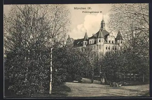 AK München-Au, Wohnhaus Frühlingstrasse 31, jetzt Eduard-Schmid-Strasse 35