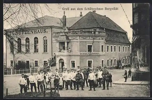 AK Burgstädt / Sachsen, Restaurant Schützenhaus