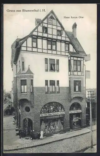 AK Blumenthal / Bremen, Geschäftshaus Anton Otte, Drogerie-Farben-Chemikalien