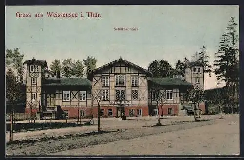 AK Weissensee i. Thür., Der Gasthof Schützenhaus