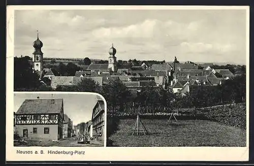 AK Neuses am Berg, Hindenburg-Platz, Totalansicht