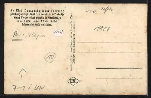 AK Pecs, Pécsbányatelepi Gróf Széchenyi István, Az Elsö Dunagözhajózási Társaság