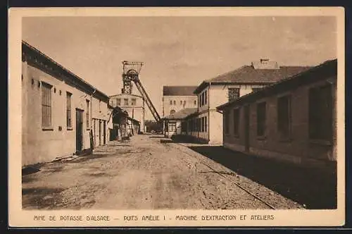 AK Wittelsheim, Mine de Potasse d`Alsace, Puits Amélie I, Machine d`Extraction et Ateliers