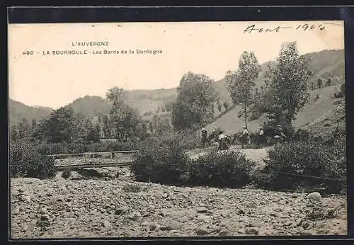 AK La Bourboule, Les Bords de la Dordogne