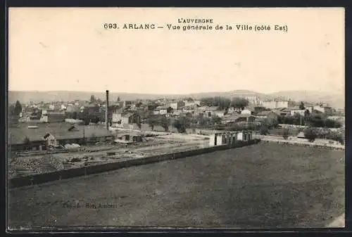 AK Arlanc, Vue générale de la Ville (côté Est)