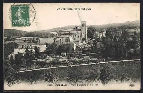 AK Auzelle, Vue générale et l`église