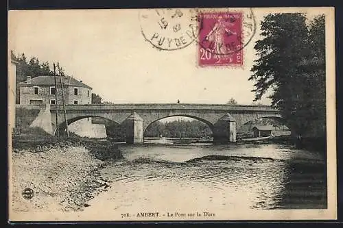 AK Ambert, Le Pont sur la Dore