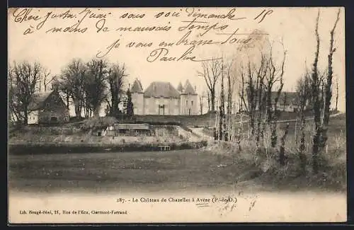 AK Avèze, Le Château de Chazelles et son parc en hiver