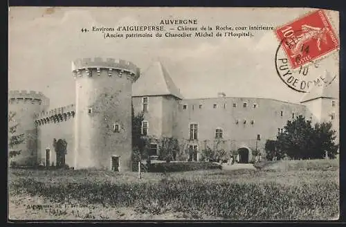 AK Aigueperse, Château de la Roche, cour intérieure, ancien patrimoine du Chancelier Michel de l`Hospital