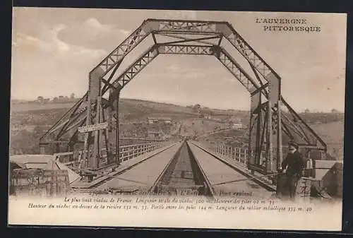 AK Viaduc des Fades, Le plus haut viaduc de France sur l`Allier