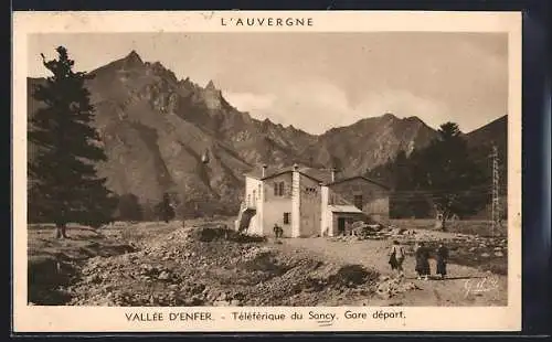 AK Sancy /Vallée d`Enfer, Téléphérique, gare départ