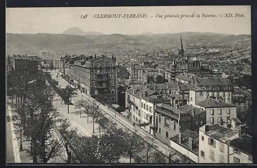 AK Clermont-Ferrand, Vue générale prise de la Poterne