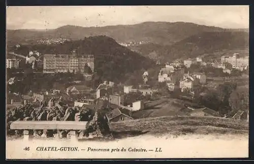 AK Châtel-Guyon, Panorama pris du Calvaire