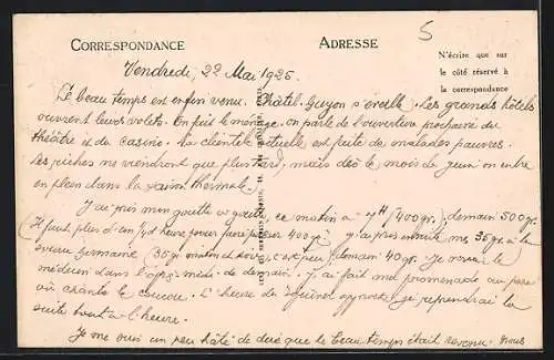 AK Châtel-Guyon, L`Avenue Baraduc animée avec passants et arbres