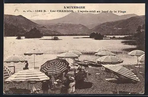 AK Lac Chambon, L`après-midi au bord de la Plage