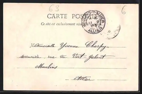 AK Verrières, Dyke et maisons pittoresques au pied de la colline