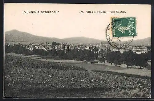 AK Vic-le-Comte, Vue Générale