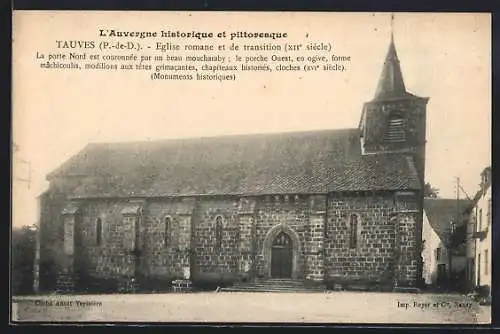 AK Tauves, Église romane et de transition du XIIe siècle