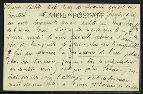 AK Saint-Amant-Tallende, Vue du Château depuis le Pont de la Monne