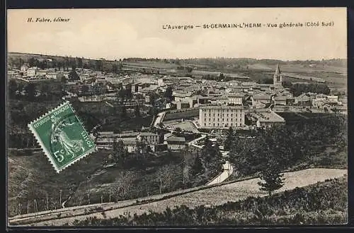 AK Saint-Germain-l`Herm, Vue générale côté sud