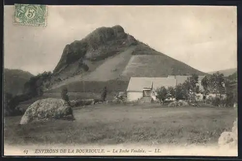 AK La Bourboule, La Roche Vendeix et paysage rural