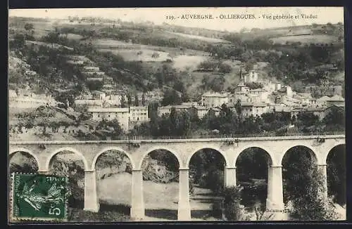 AK Olliergues, Vue générale et Viaduc