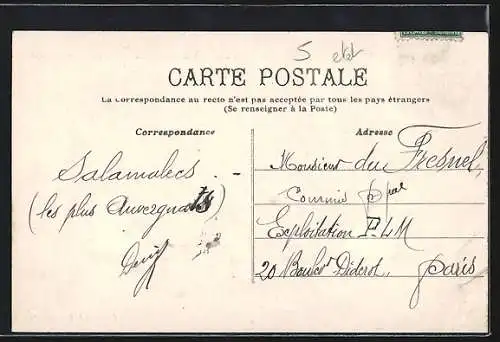 AK Olliergues, Vue panoramique du sud dans la vallée de la Dore