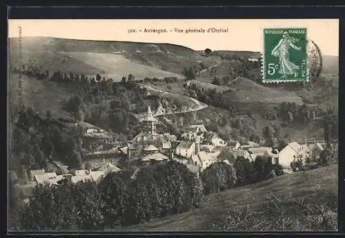 AK Orcival, Vue générale d`Orcival