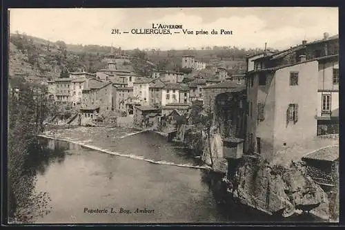 AK Olliergues, Vue prise du Pont