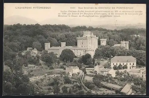 AK Pontgibaud, Vue générale du Château de Pontgibaud