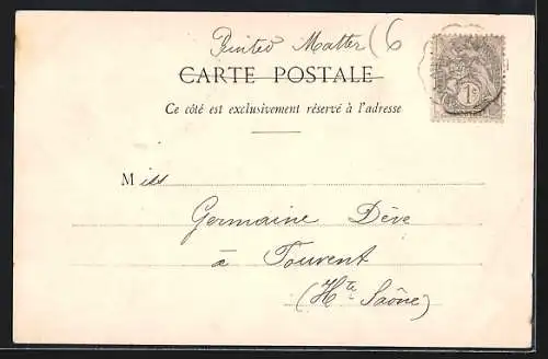 AK Ambert, Château de Mons en hiver avec arbres dénudés