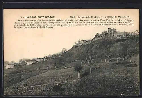 AK Billom, Château de Montmorin et paysage environnant