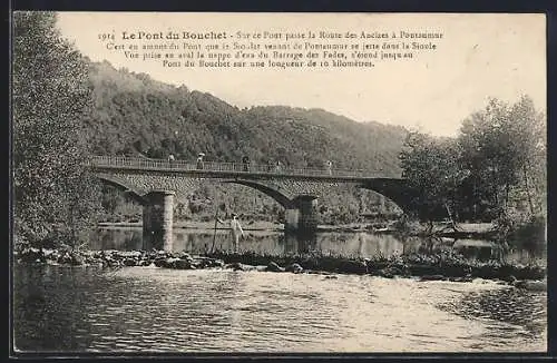 AK Le Pont du Bouchet, Route des Ancizes à Pontaumur sur le lac et paysage environnant