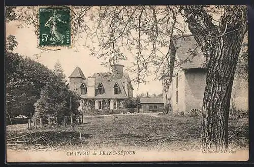 AK Franc-Séjour, Château pittoresque et jardin arboré