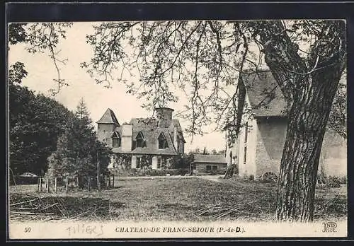 AK Thiers, Château de Franc-Séjour dans un cadre arboré