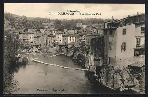 AK Olliergues, Vue prise du Pont