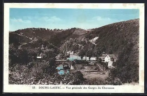 AK Bourg-Lastic, Vue générale des Gorges du Chavanon