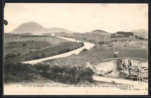 AK La Baraque, Circuit Michelin, La Montée vers la Baraque à la Chaine des Dômes