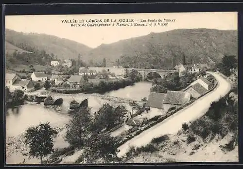 AK Menat, Les Ponts de Menat dans la vallée et gorges de la Sioule