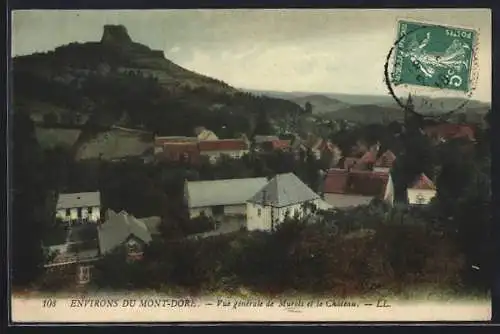 AK Murols, Vue générale du village et du château