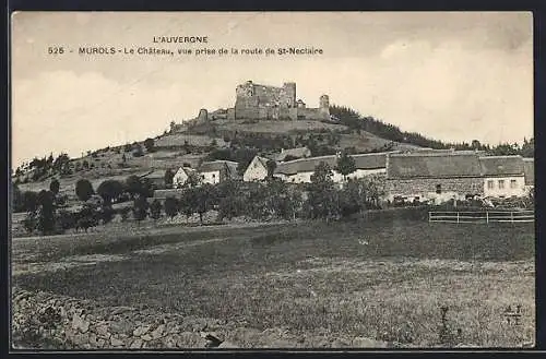 AK Murols, Le Château, vue prise de la route de St-Nectaire