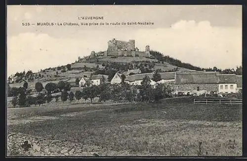 AK Murols, Le Château, vue prise de la route de Saint-Nectaire