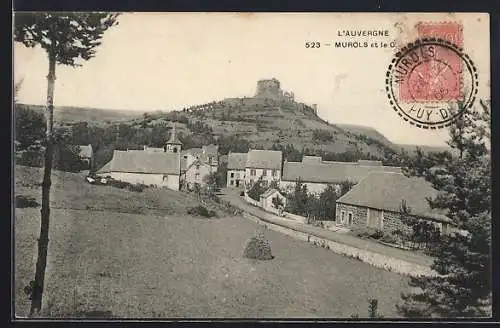 AK Murols, Vue du village et du château sur la colline