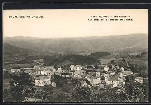 AK Murols, Vue générale prise de la terrasse du château