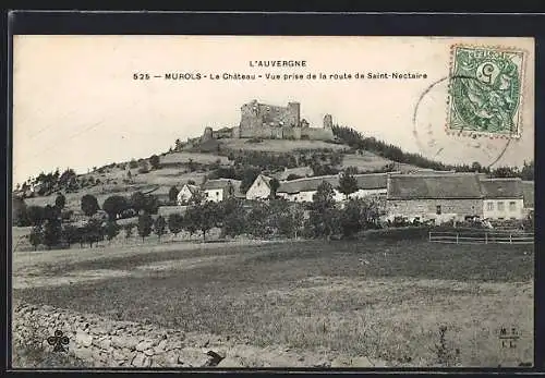 AK Murols, Le Château, Vue prise de la route de Saint-Nectaire