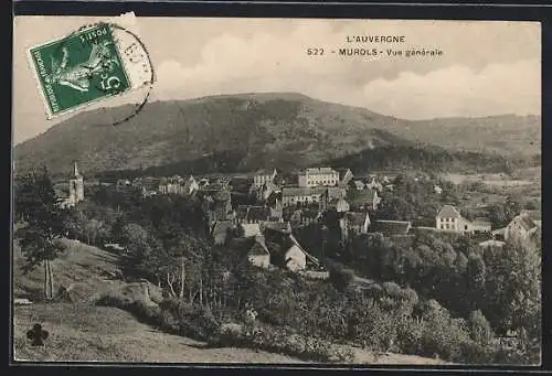 AK Murols, Vue générale du village et des collines environnantes