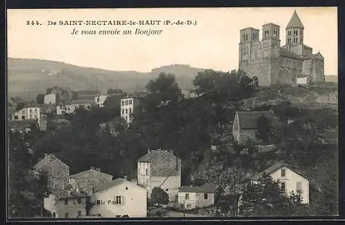 AK Saint-Nectaire-le-Haut, Je vous envoie un Bonjour