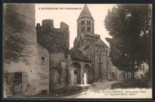 AK St. Saturnin, Ancienne Tour et l`Église (Mon. hist.)