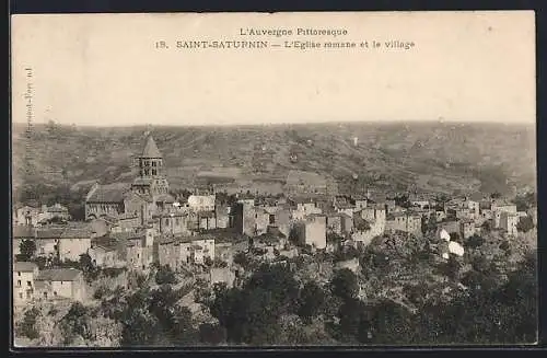 AK Saint-Saturnin, L`Église romane et le village