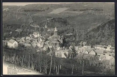 AK Orcival, Vue générale du village pittoresque en Auvergne